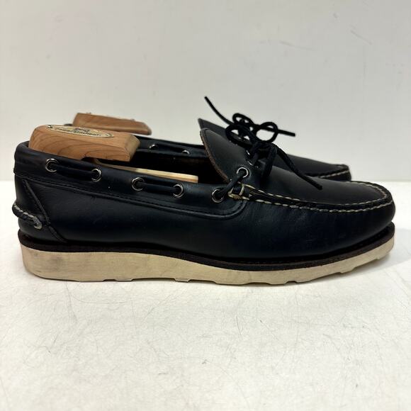 VERY GOOD Rancourt & Co. x Eastland Navy Blue Camp Moc Boat Shoe Maine USA 7.5 main image 10